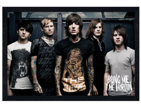 Image of Bring Me The Horizon Group Shot Black Wooden Framed Bmth Poster