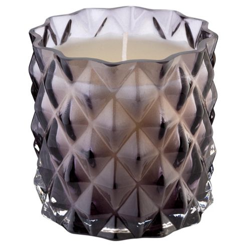 Image of Tesco Facetted Filled Candle, Smoke