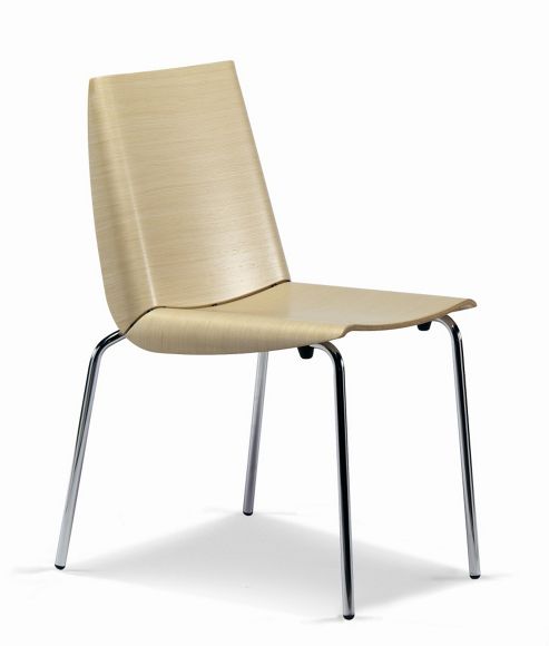 Image of Plank Millefoglie Chair - Beech - Chrome Plated