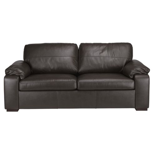 Image of Ashmore Leather Large 3 Seater Sofa Brown