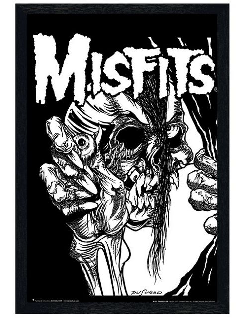 Image of Misfits Black Wooden Framed Pushead Poster
