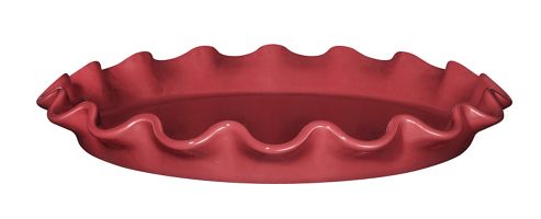 Image of Emile Henry 32.5cm 1.5l Ruffled Quiche Or Tart Dish, Framboise Pink