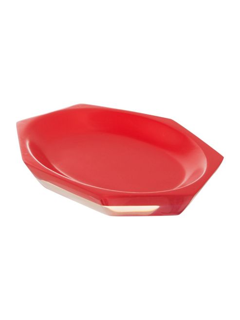 Image of Pied A Terre Glass Faceted Soap Dish In Pink