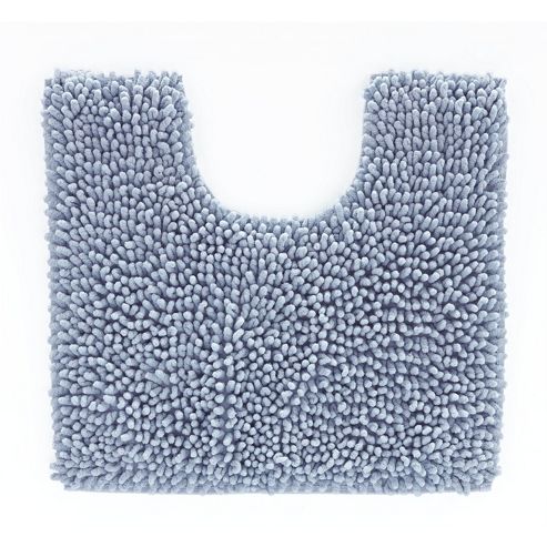 Image of Catherine Lansfield Microfibre Chenille Pedestal Mat - Blue