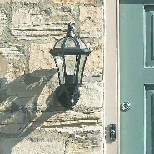 Image of Endon Lighting Baloon Outdoor Wall Lantern In Matt Black