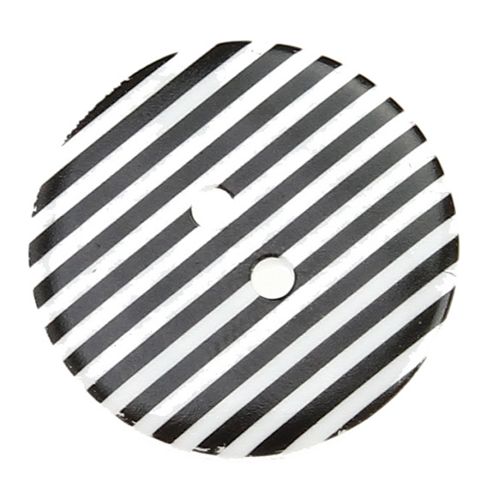 Image of Buttons 20mm - Striped Black/white