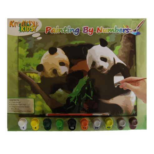 Image of Kreative Kids Painting By Numbers Pandas