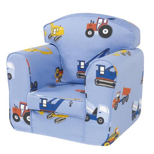 Image of Children's Single Sofa Chair - Toys Trucks