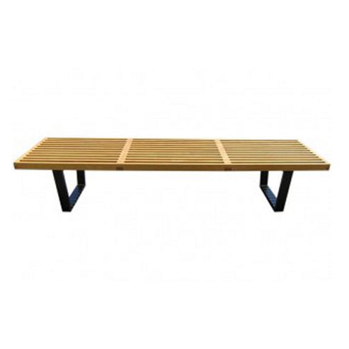 Image of George Nelson Style Large Slatted Bench 150cm