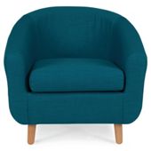 Retro Fabric Tub Chair Teal