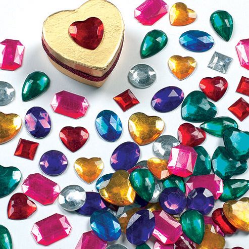Image of Crafts Large Self Adhesive Acrylic Gems (120 Pcs)
