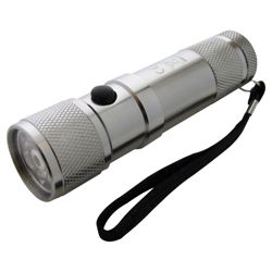 8 Led & Laser Aluminium Light With Batteries