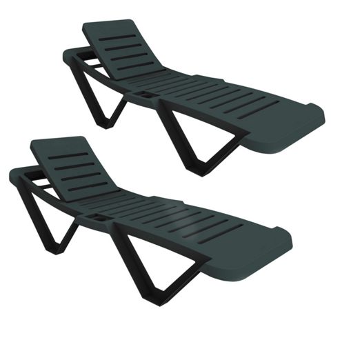 Image of Resol Master Green Sun Loungers - X2 Sun Loungers - Uv Resistant