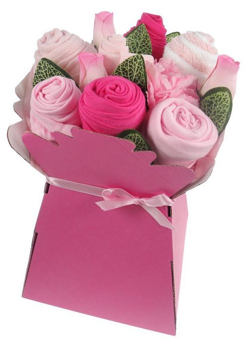 Image of Baby Girl Clothes Bouquet Arrangment