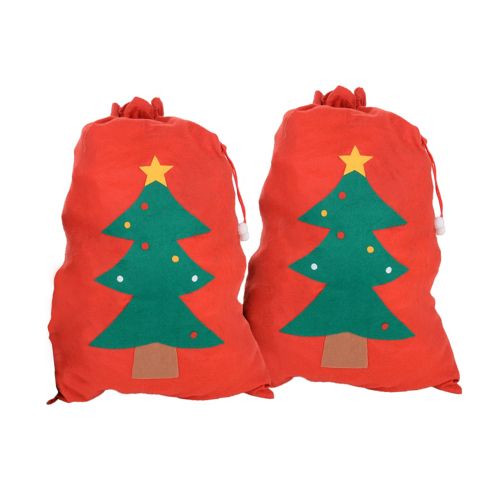 Image of Large Felt Christmas Sack Gift Bags - Set Of Two Christmas Tree