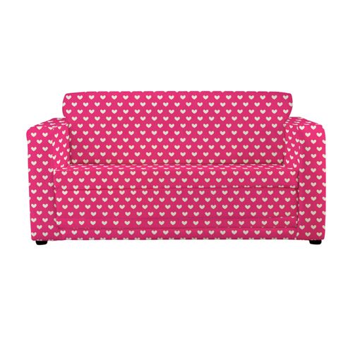 Image of Children's Sofa Bed - Pink Hearts