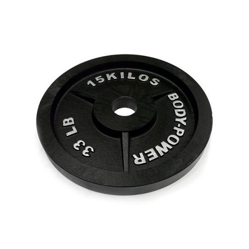 Image of Body Power Cast Iron Olympic Discs - 15kg (x2)