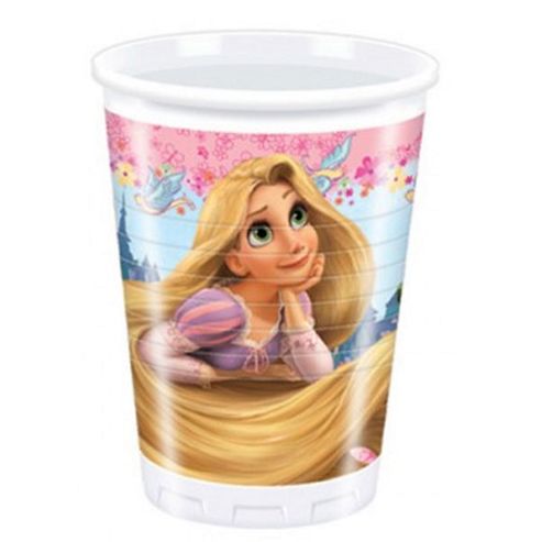 Image of Disney Tangled Cups - 180ml Plastic Party Cups, Pack Of 10