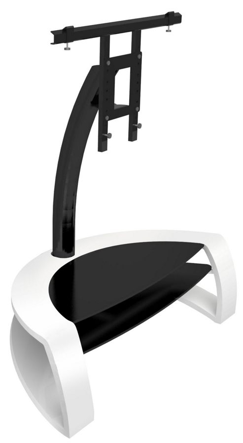 Image of Norstone Galby White Cantilever Tv Stand