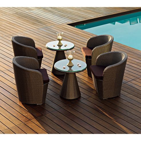 Image of Varaschin Gardenia Chair By Varaschin R And D - Dark Brown - Sun Screen