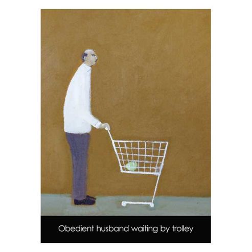 Image of Holy Mackerel Greeting Card - Anniversary Card, Obedient Husband