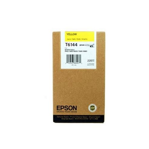 Image of Epson T6144 Yellow Ink Cartridge (220ml)