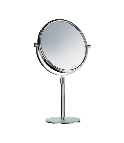 Image of Smedbo Outline Shaving And Make-up Mirror With Glass Foot Plate