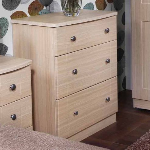 Image of Welcome Furniture Kingston 3 Drawer Deep Chest - Light Oak