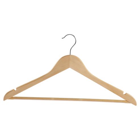 Image of Tesco Wooden Suit Hangers, Pack Of 3