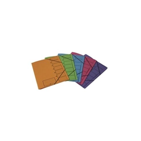 Image of Concord Bright Elasticated 7-part File A4 Assorted Pack Of 10 17199