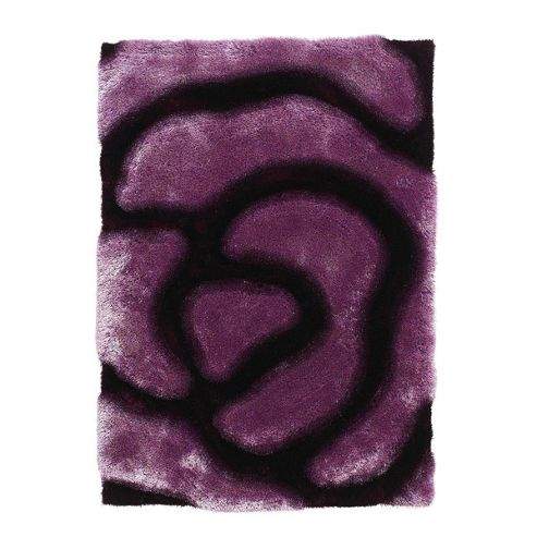 Image of Think Rugs Noble House Purple Tufted Rug - 80 Cm X 150 Cm (2 Ft 7 In X 4 Ft 11 In)