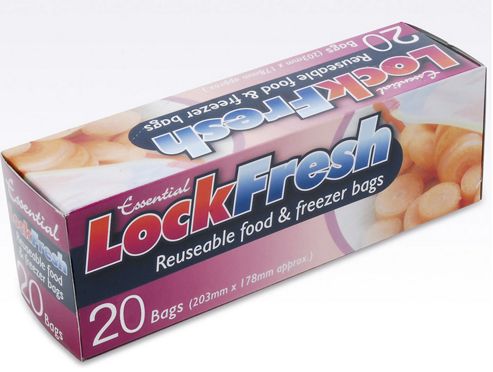 Image of Essential Sllk20 Lockseal Food Freezer Bags X20