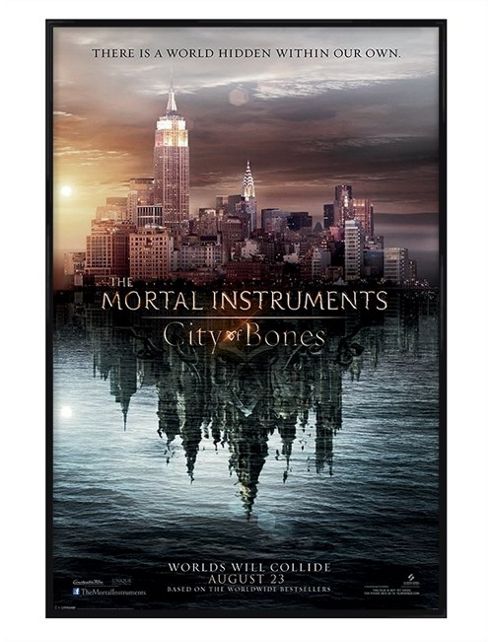 Image of Gloss Black Framed The Mortal Instruments City Of Bones Two Worlds Poster