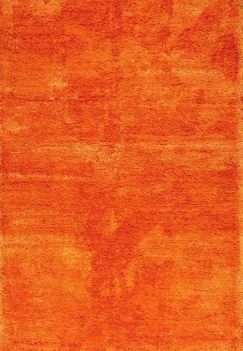 Image of Trinity Creations Lounge Lowland Tangerine Shaggy Rug - 230 Cm X 160 Cm (7 Ft 6 In X 5 Ft 2 In)