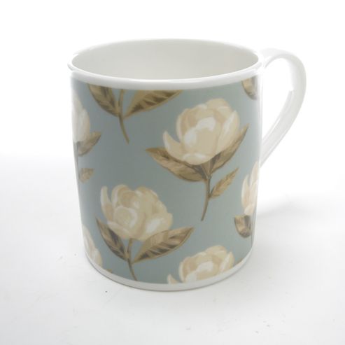 Image of Nina Campbell Magnolia Terrace Blue, Bone China Mug