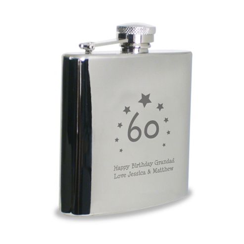 Image of Personalised Stars Age Hip Flask