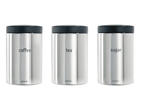 Image of Brabantia 2041.66 Canister Set Brilliant Steel 3pce