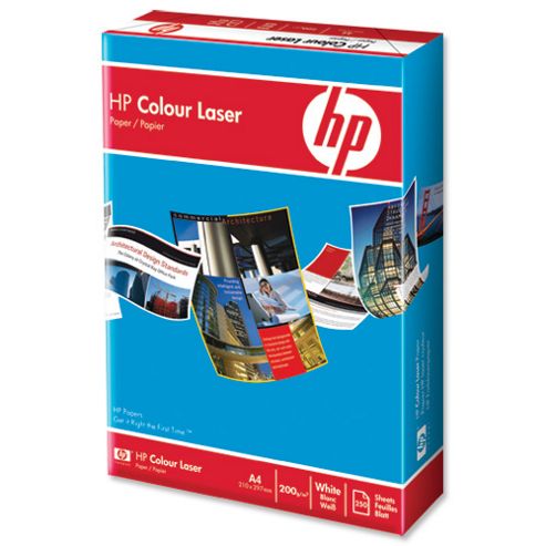 Image of Hewlett Packard [hp] Colour Laser Paper Smooth Ream-wrapped 90gsm A4 White Ref Hcl0321 [500 Sheets]