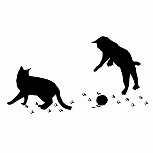 Image of Eurographics Silhouette Cats Ii Decosticker