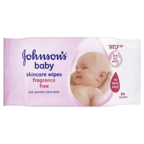 Image of Johnsons Baby Skincare Wipes - Fragrance Free - 56 Wipes
