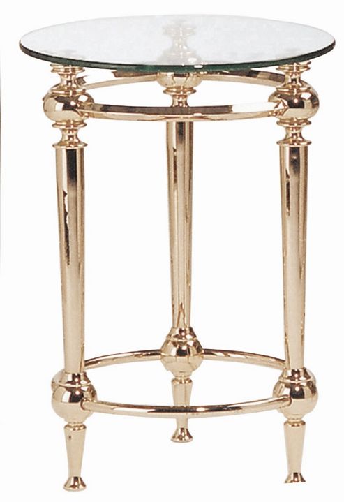 Image of Urbane Designs Bonn Small Round Flower Table In Gold