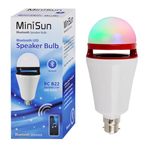 Image of Minisun Bc B22 3w Led Bluetooth Speaker Bulb Rgb Colour Changing