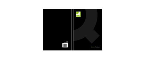 Image of Q-connect Casebound Book A5 Black Kf03726