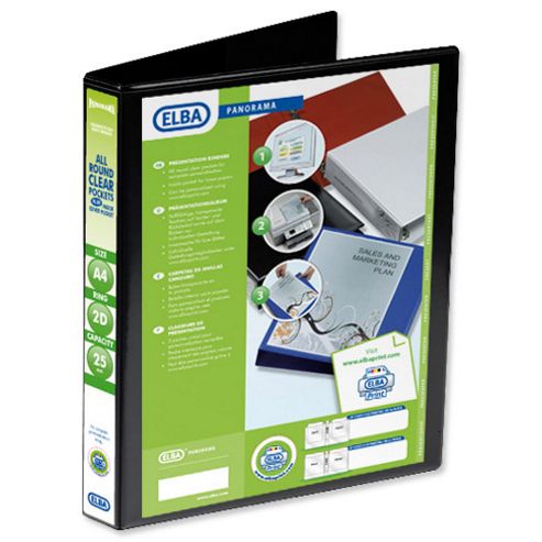 Image of Elba Presentation Ring Binder Pvc 2 D-ring 25mm Capacity [pack 6]