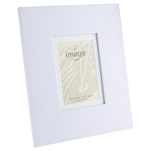 Image of Tesco White Wooden Photo Frame 5 X 7"