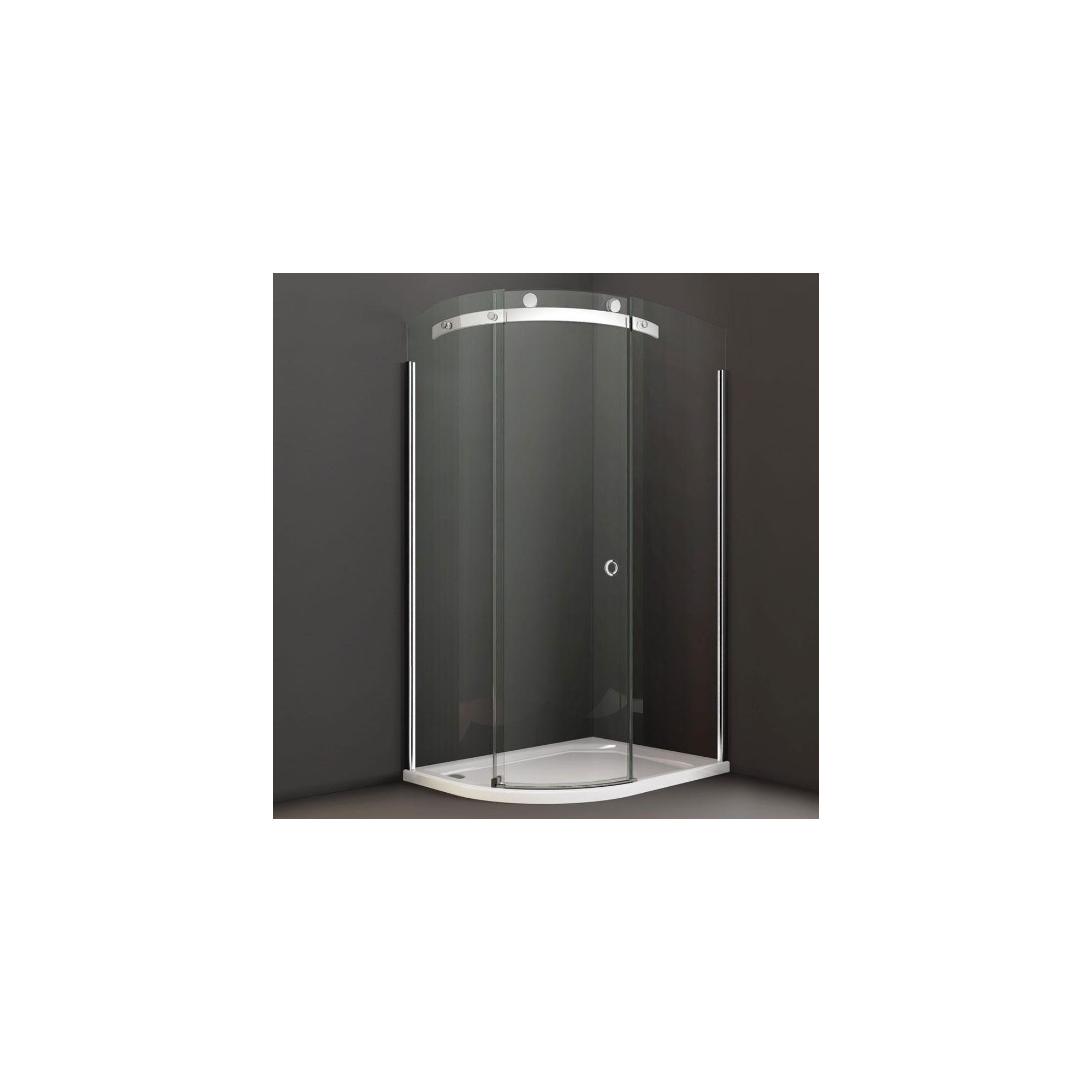 Merlyn Series 10 Offset Quadrant Shower Door, 1200mm x 900mm, 10mm Smoked Glass, Left Handed at Tesco Direct