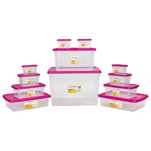 Image of Wham Plastic Storage Box Bundle - 50l - 12 Pack