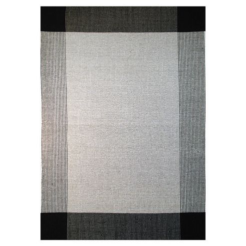 Image of Inrugs Ellora Black/white Woven Rug - 200cm X 140cm (6 Ft 6.5 In X 4 Ft 7 In)