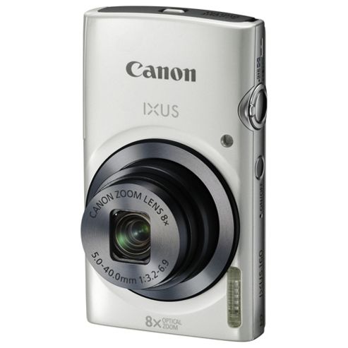 Image of Canon Ixus 160 Digital Camera, 20mp, 8x Optical Zoom, White