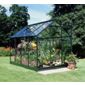 Halls 8x6 Popular Greenframe Greenhouse + Base - Horticultural Glass